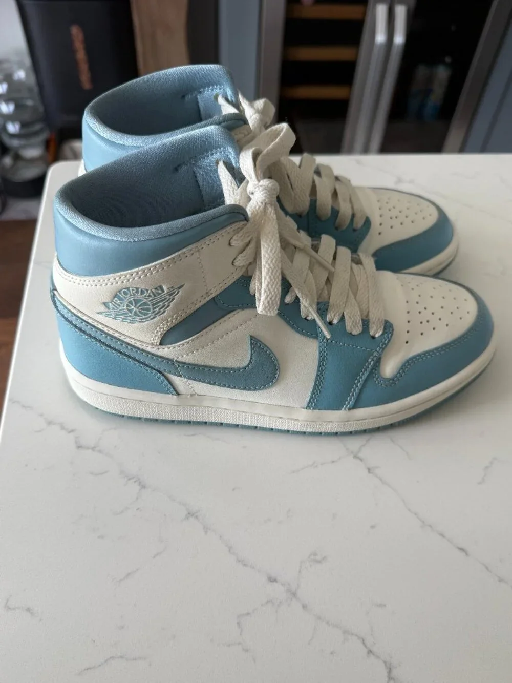 Nike Air Jordan High Tops - Blue/White - Sz 6 Women's